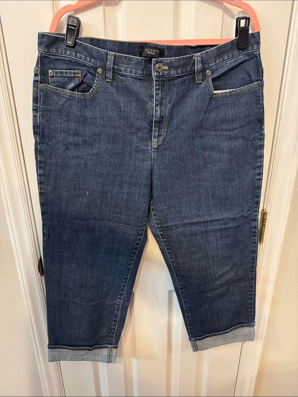 Talbots Dark Blue Cropped Denim Capris